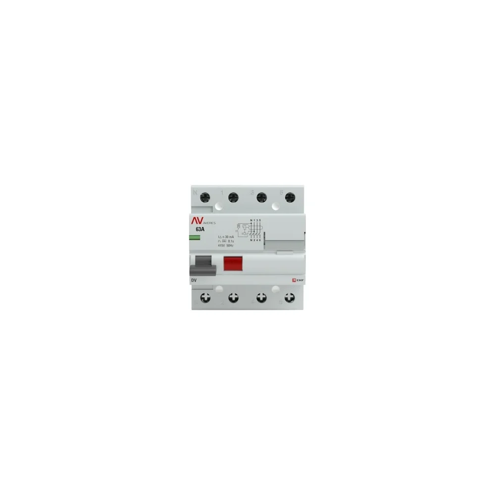 Устройство защитного отключения EKF AVERES rccb-4-63-30-ac-av