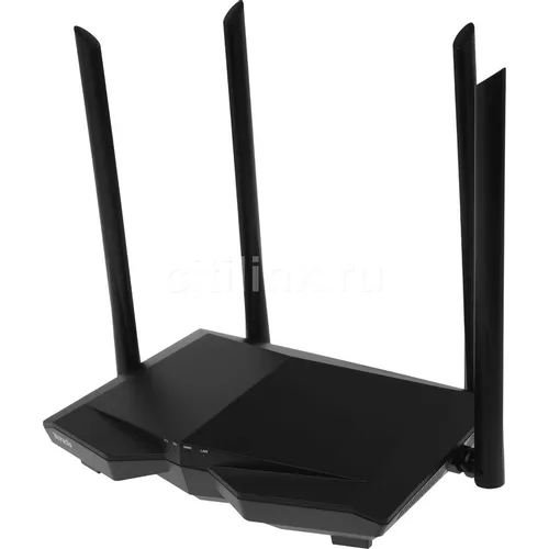 Wi-Fi роутер TENDA AC6, Wi-Fi 5, AC1200, 2.4/5ГГц, 3 LAN, черный