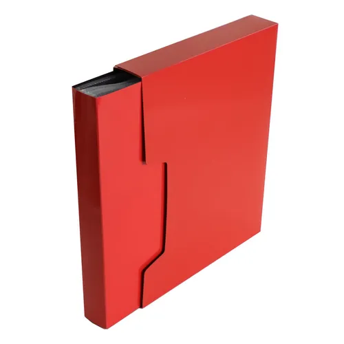 Папка Бюрократ ДеЛюкс DLVBOX80RED, 80шт вкладышей, A4, пластик, 0.7мм, красный 14 шт./кор.