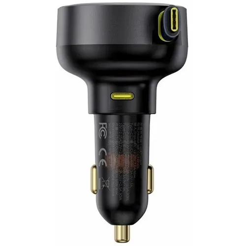 Автомобильное зарядное устройство BASEUS Enjoyment Pro, 2xUSB-C, USB-C, 60Вт, 3A, черный