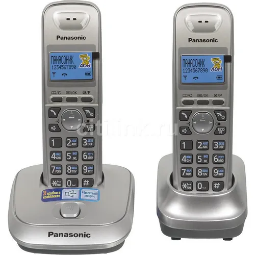 Радиотелефон Panasonic KX-TG2512RUN, платиновый
