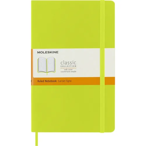 Блокнот Moleskine Classic Soft, 192стр, в линейку, мягкая обложка, лайм [qp616c2]