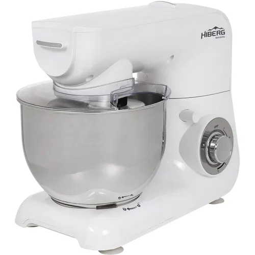 Миксер планетарный HIBERG MP 1040 W, 1000Вт, белый