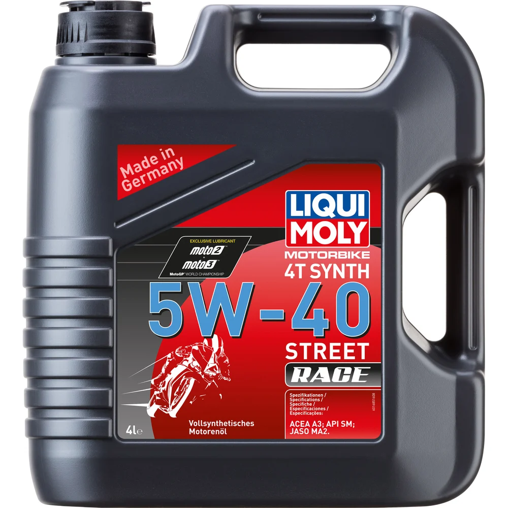 Синтетическое масло 4T для четырехтактных мотоциклов LIQUI MOLY Motorbike 4T Synth Street Race 5W-40 1685
