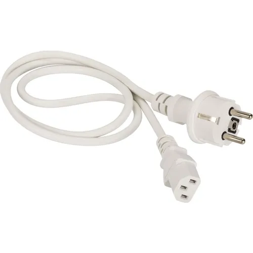 Шнур питания Lanmaster (LAN-PP13/SH-2.0-WH) C13-Schuko проводник.:3x0.75мм2 2м 220В 10А белый