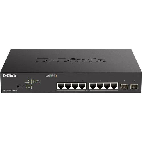 Коммутатор D-Link DGS-1100-10MPV2/A3A, управляемый