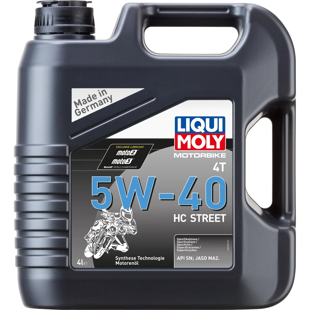 НС-синтетическое моторное масло 4T для 4-х тактных мотоциклов LIQUI MOLY Motorbike 4T HC Street 5W-40 20751