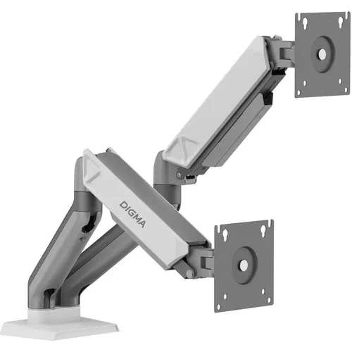 Кронштейн для мониторов ЖК Digma D-MM102D, до 32", до 9кг, крепление к столешнице, поворот и наклон, серый