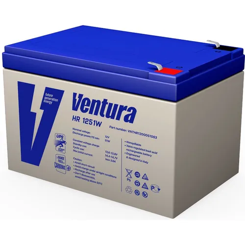 Аккумуляторная батарея VENTURA HR 1251W для ИБП, 12В, 12Ач [vnthr1251ws63]