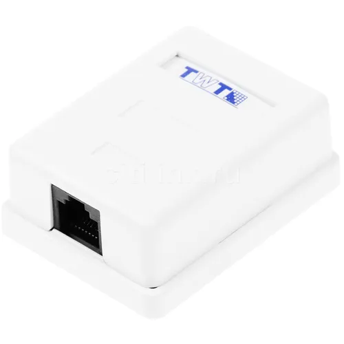Розетка Lanmaster (TWT-SM1-45-WH) RJ45 1 кат.5E бел. (упак.:1шт)