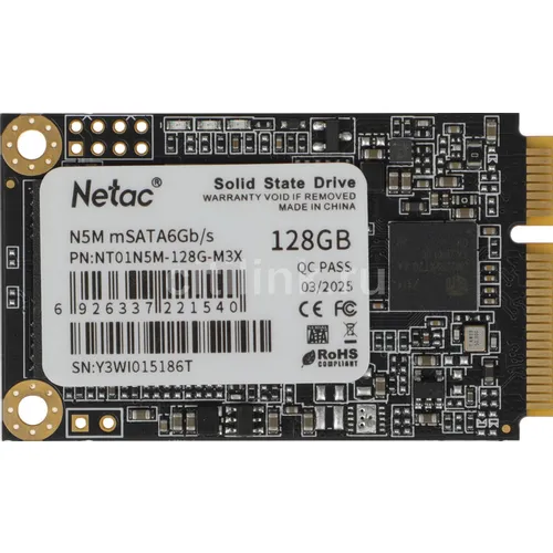 SSD накопитель NETAC N5M 128ГБ, mSATA, SATA III, mSATA [nt01n5m-128g-m3x]