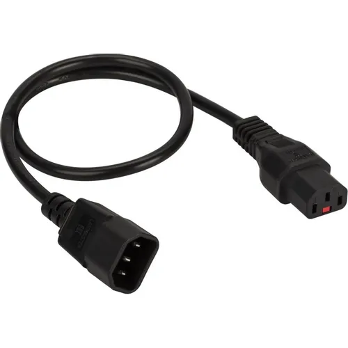 Шнур питания Lanmaster (LAN-PP13L/14-1.5-BK) C13-С14 проводник.:3x0.75мм2 1.5м 220В 10А черный