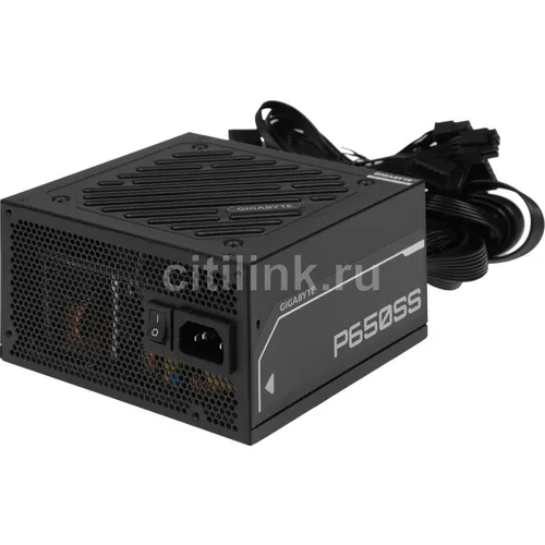Блок питания Gigabyte GP-P650SS, 650Вт, 80 PLUS SILVER, 120мм, черный, retail