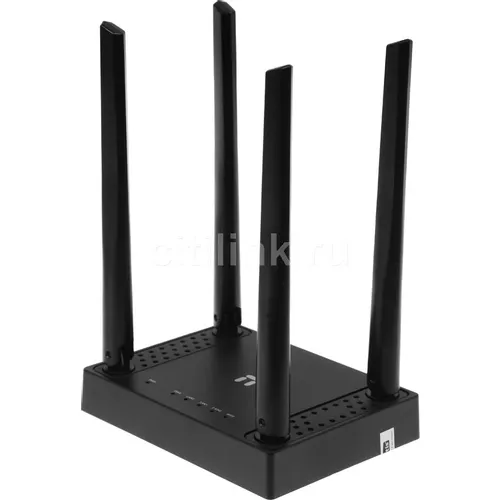 Wi-Fi роутер Netis N4, Wi-Fi 5, AC1200, 2.4/5ГГц, 2 LAN, черный