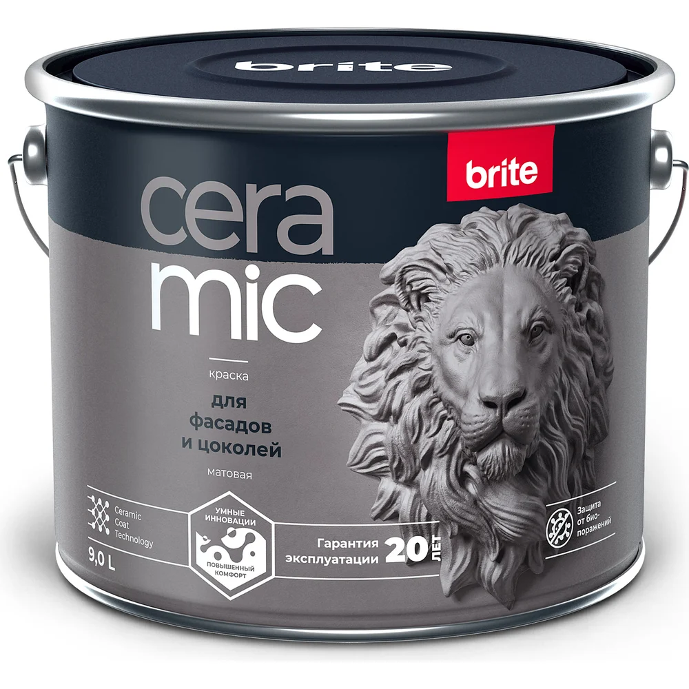 Краска для фасадов и цоколей BRITE CERAMIC О04602