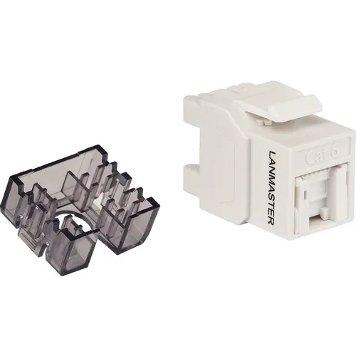Модуль Lanmaster (LAN-OK45U6/180R-WH) информ. Keystone RJ45 кат.6 бел.