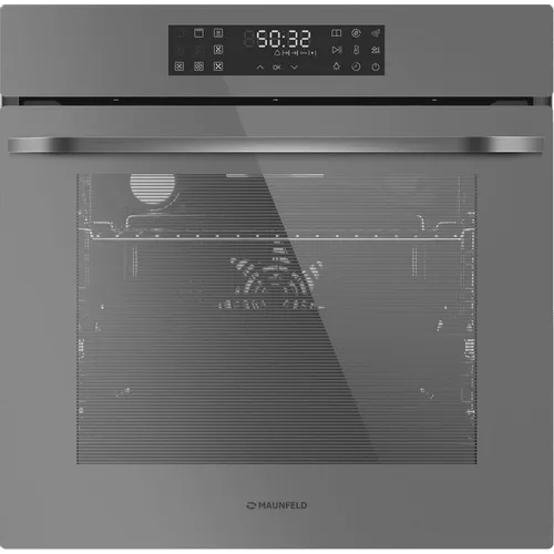 Духовой шкаф электрический MAUNFELD EOEH7614LGR, 76л, дверца с 3 стеклами, серый