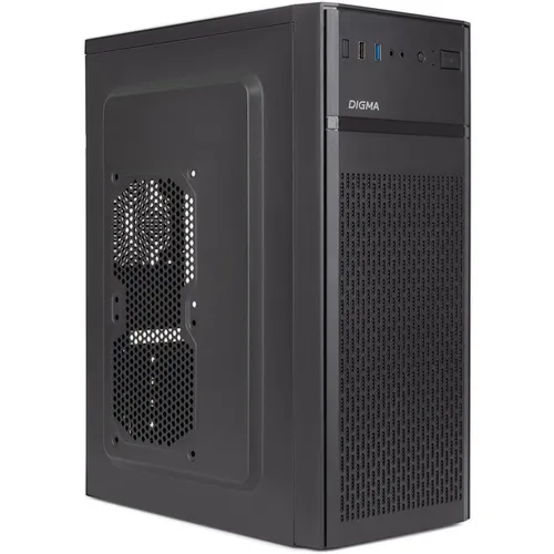 Корпус ATX Digma DCC-MD301, Midi-Tower, без БП, черный