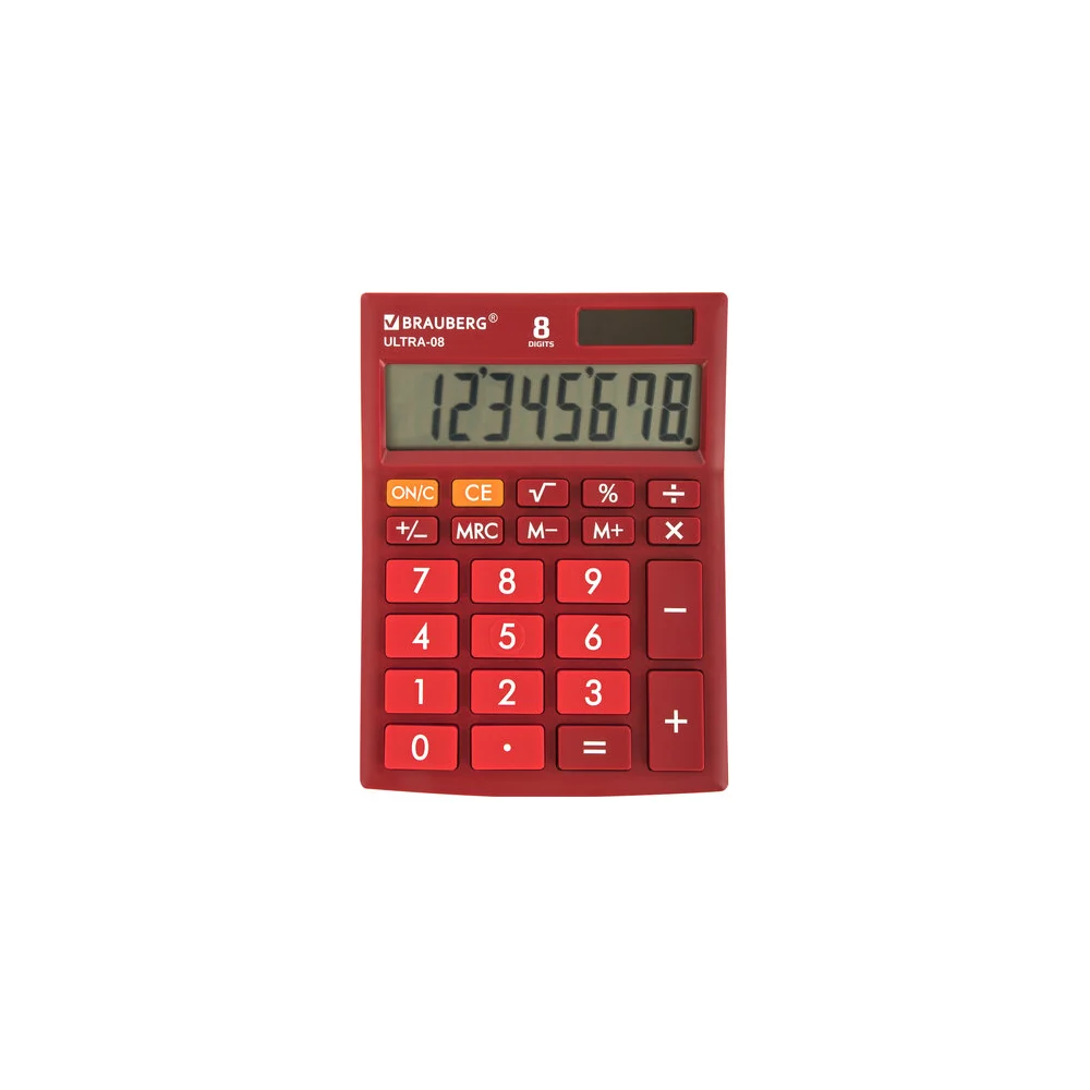 Настольный компактный калькулятор BRAUBERG ULTRA-08-WR 250510