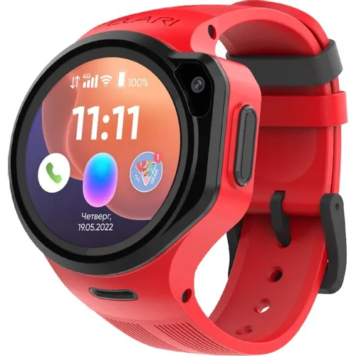 Смарт-часы ELARI 4GR M, 1.3", с SIM, красный