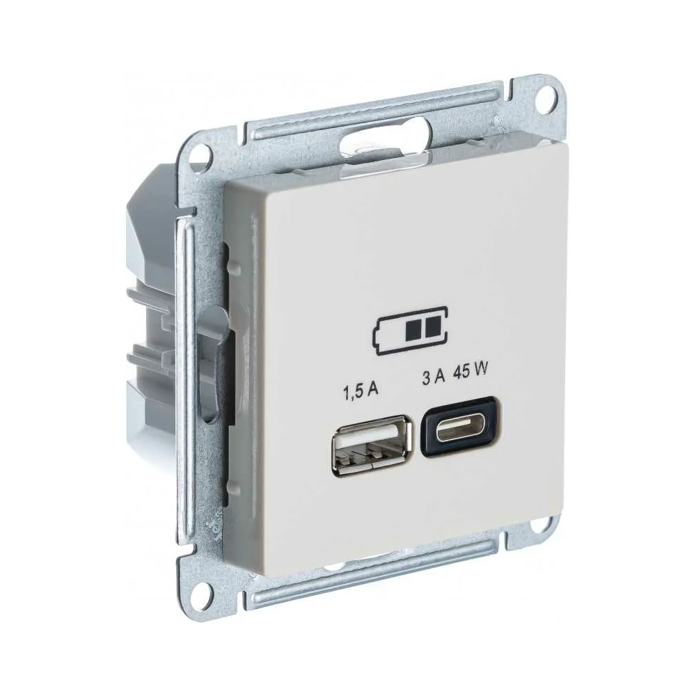 Розетка Systeme Electric USB ATLASDESIGN ATN000229