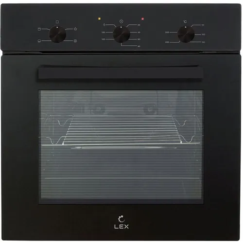 Духовой шкаф электрический LEX EDM 042 BBL, 62л, дверца с 2 стеклами, черный