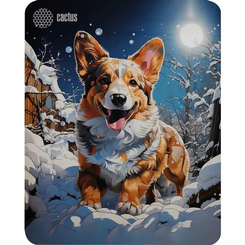 Коврик для мыши Cactus Corgi рисунок, ткань, 300х250х3мм [cs-mp-d13m]