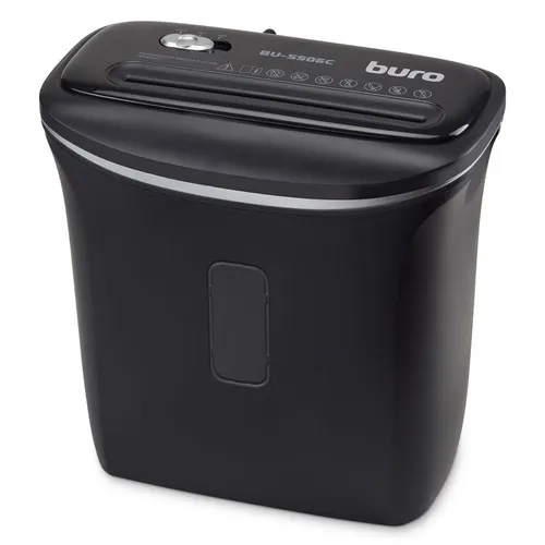 Уничтожитель бумаг Buro Home BU-S506C, P-4, 4х36 мм, 5 лист. одновременно, 12л