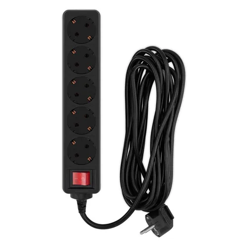 Сетевой фильтр PC PET AP01006-5-B, 5м, черный