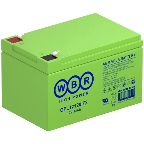 Аккумуляторная батарея WBR GPL12120 F2 для ИБП, 12В, 12Ач [gpl12120 f2 wbr]