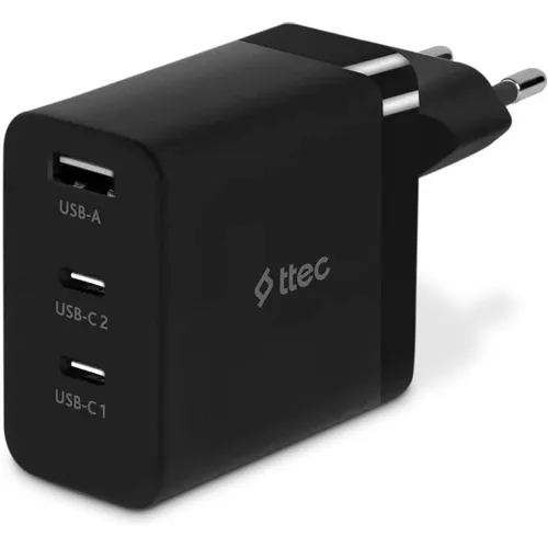 Сетевое зарядное устройство TTEC 2SCG03S, USB-A, 2xUSB-C, 65Вт, черный