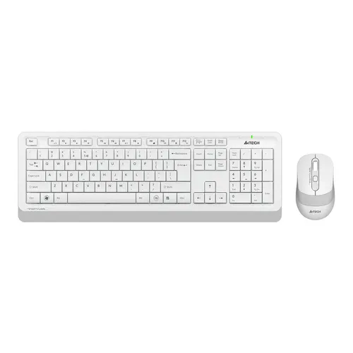 Комплект (клавиатура+мышь) A4TECH Fstyler FG1010S, USB, беспроводной, белый [fg1010s white]