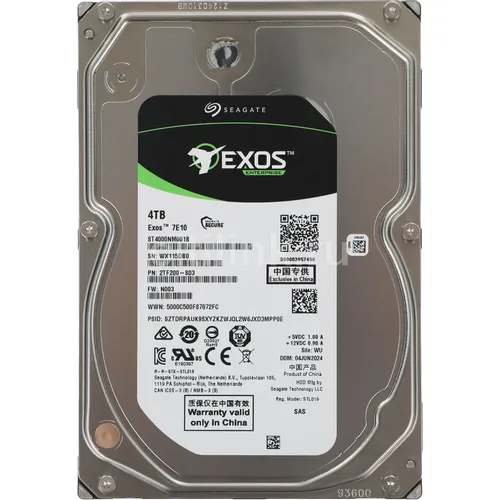 Жесткий диск Seagate Exos 7E10 ST4000NM001B, 4ТБ, HDD, SAS 3.0, 3.5"