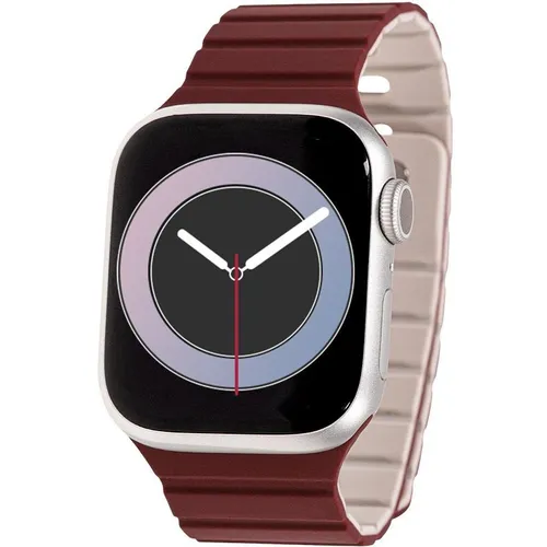 Ремешок ZIBELINO APL-42-L-MC-BRDGRY для Apple Watch, винный [zbs-apl-42-l-mc-brdgry]