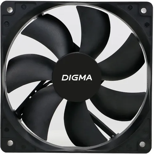 Вентилятор Digma DFAN-120-7 120мм, 3-pin, от БП:4-pin (Molex), 1200об/мин, 23 дБ, черный, Ret