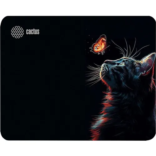 Коврик для мыши Cactus Night Cat ткань, 220х180х2мм [cs-mpc-p12xs]