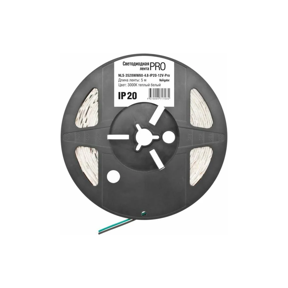 Светодиодная лента Navigator 71 703 NLS-3528WW60-4.8-IP20-12V-Pro 71703