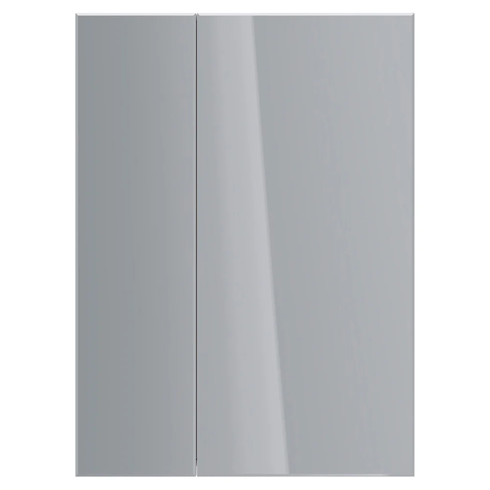 Шкаф зеркальный Lemark UNIVERSAL 60x80 см, 2-х дверный, цвет корпуса белый глянец LM60ZS-U