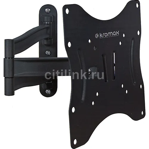 Кронштейн для телевизора Kromax TECHNO-3, 15-40", настенный, поворотно-выдвижной и наклонный, серый [20072]