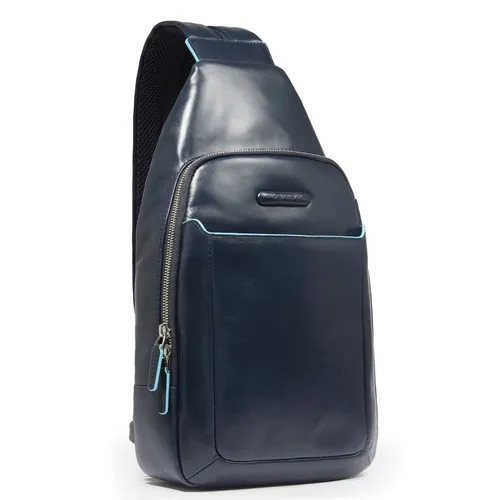 Рюкзак слинг Piquadro Blue Square CA4827B2/BLU2 синий натуральная кожа