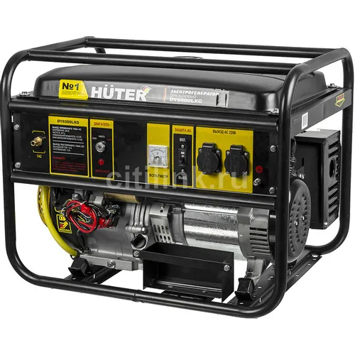 Гибридный генератор Huter DY6500LXG, 220 В, 5.5кВт [64/1/32]