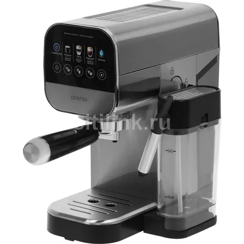 Кофеварка CENTEK CT-1172, рожковая, серебристый /черный