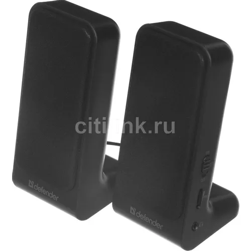 Колонки Defender SPK-225, 2.0, черный [65220]