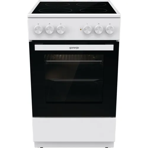 Электрическая плита Gorenje GEC5A12WG-B, стеклокерамика, без крышки, белый