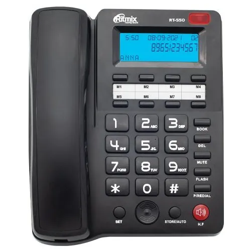 Проводной телефон Ritmix RT-550, черный