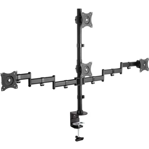 Кронштейн для мониторов Arm Media LCD-T16, до 27", до 40кг, настольный, поворот и наклон верт.перемещ., черный [10163]