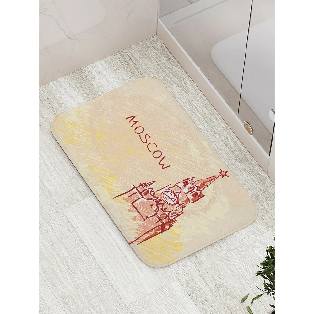 Противоскользящий коврик для ванной, сауны, бассейна JOYARTY Московское время bath_378776