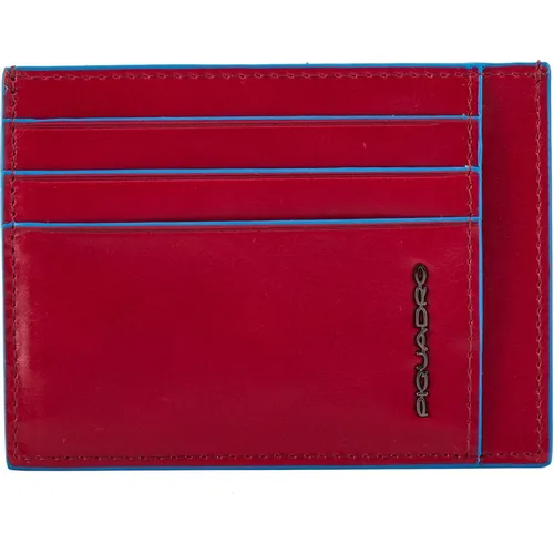 Чехол для кредитных карт Piquadro Blue Square PP2762B2R/R, кожа натуральная, красный