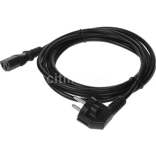 Шнур питания Rem (R-10-Cord-C13-S-3) C13-Schuko проводник.:3x1мм2 3м 220В 10А (упак.:1шт) черный
