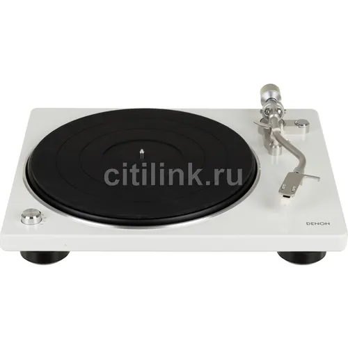 Виниловый проигрыватель Denon DP-400, частично автоматический, белый [dp400wtem]